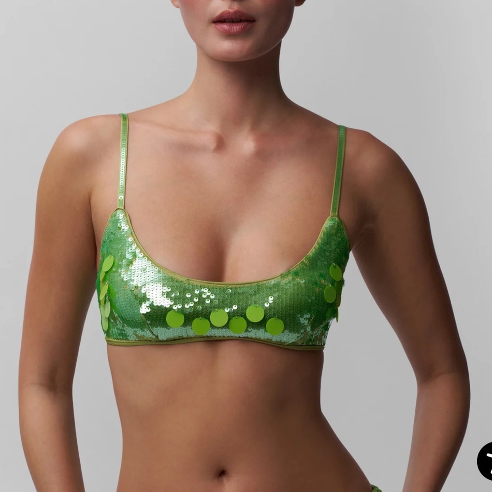 Danielle Guizio Paillette Bralette